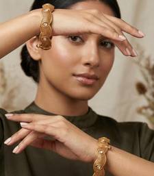 Golden gold plated bangle