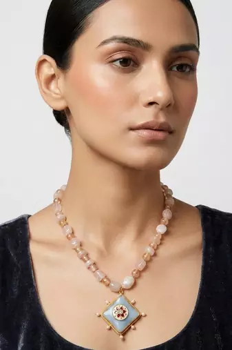 Multicolor stone necklaces