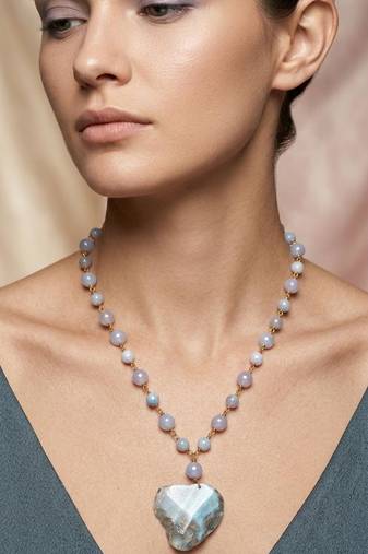 Blue stone necklaces