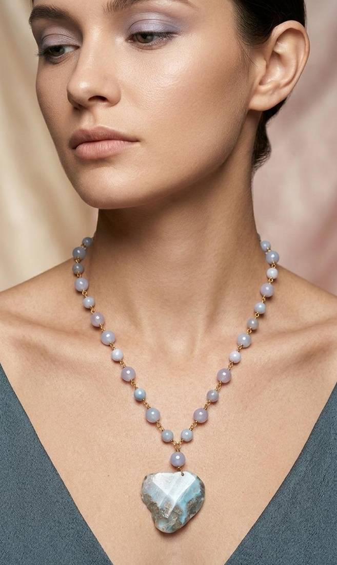 Blue stone necklaces