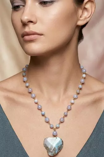 Blue stone necklaces