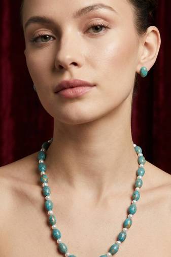 Blue stone necklaces