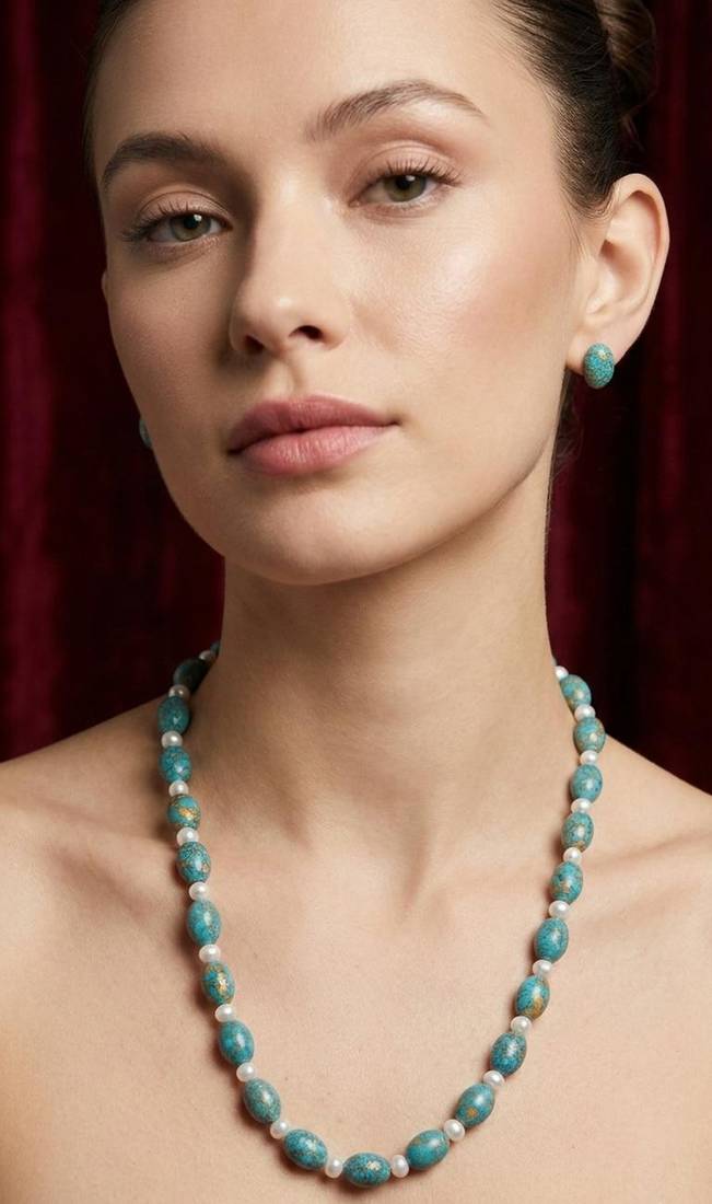 Blue stone necklaces