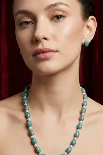 Blue stone necklaces