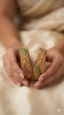 Multicolor gold plated bangle 1