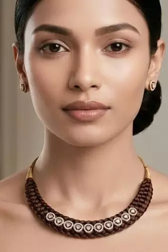 Brown plain necklaces