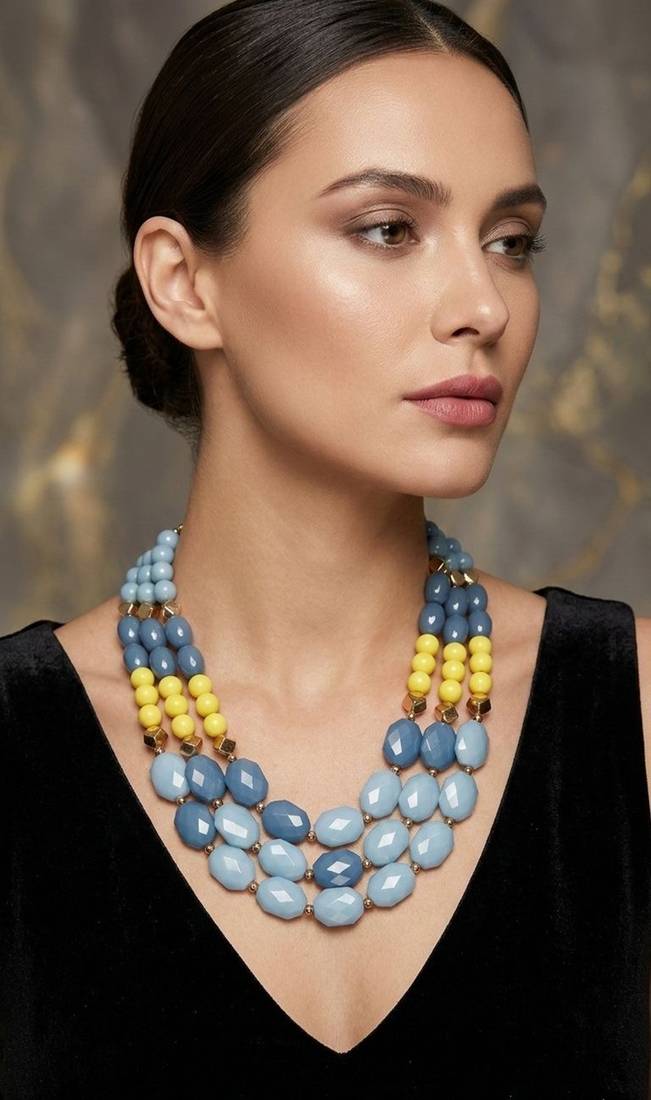 Blue stone necklaces