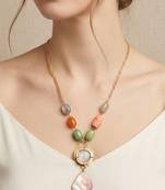 Multicolor stone necklaces