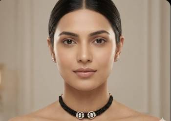 Black beaded necklaces 1