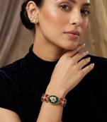 Multicolor gold plated bangle