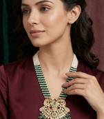 Green beaded necklaces