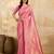 Pink Jaquard Silk Woven Zari Work Traditional Saree With Unstitch Blouse Piece