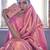 Pink Jaquard Silk Woven Zari Work Traditional Saree With Unstitch Blouse Piece