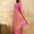 Pink Jaquard Silk Woven Zari Work Traditional Saree With Unstitch Blouse Piece