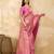 Pink Jaquard Silk Woven Zari Work Traditional Saree With Unstitch Blouse Piece