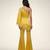 Yellow embroidered satin co ord set