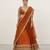 Rust Orange Crepe Chiffon Lehenga Set