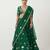 Green Embroidered Silk Lehenga Set