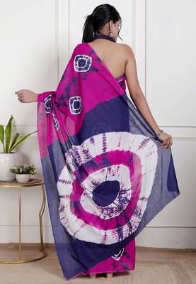 Bandhej printed  cotton ethnic saree for woman 2