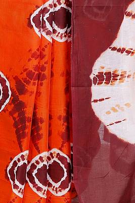 Bandhej printed  cotton ethnic saree for woman 4