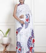 Floral printed pure cotton ethnic saree for woman