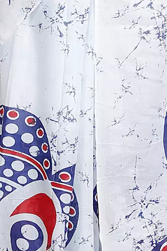 Floral printed  cotton ethnic saree for woman