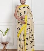 Floral printed pure cotton ethnic saree for woman