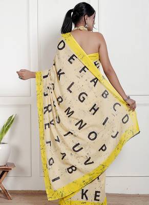 Floral printed  cotton ethnic saree for woman 2