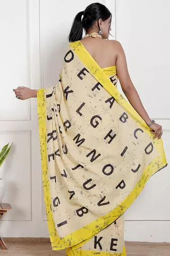 Floral printed  cotton ethnic saree for woman