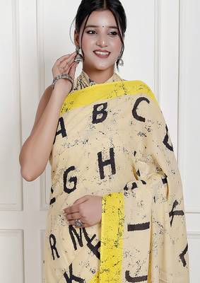 Floral printed  cotton ethnic saree for woman 3