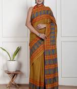 Floral printed  cotton ethnic saree for woman