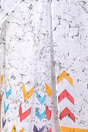 Floral printed  cotton ethnic saree for woman