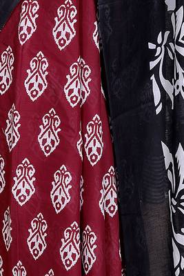 Floral printed cotton ethnic saree for woman 4