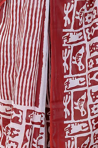 Floral printed  cotton ethnic saree for woman