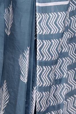 Floral printed cotton ethnic saree for woman 4