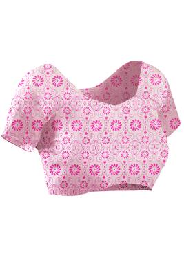 Floral printed cotton ethnic saree for woman 5