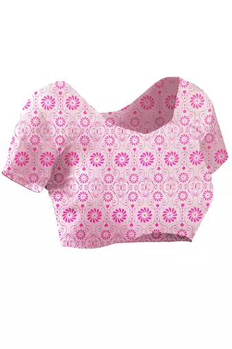 Floral printed  cotton ethnic saree for woman
