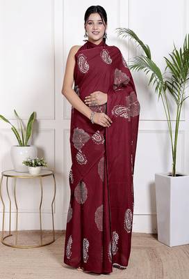 Floral printed  cotton ethnic saree for woman 1