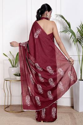 Floral printed  cotton ethnic saree for woman 2