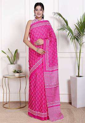 Floral printed  cotton ethnic saree for woman 1