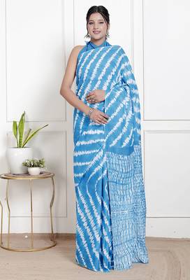 Lehariya printed  cotton ethnic saree for woman 1