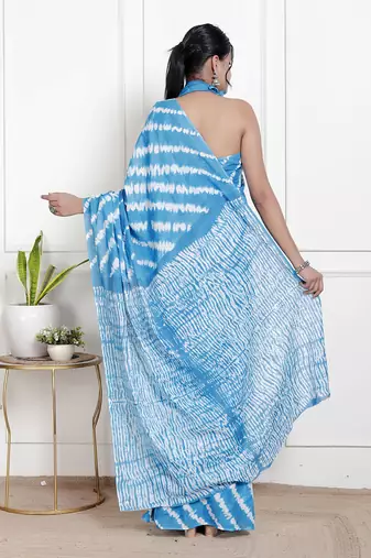 Lehariya printed  cotton ethnic saree for woman