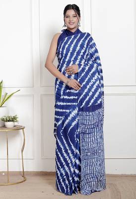 Lehariya printed  cotton ethnic saree for woman 1