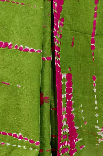 Lehariya printed  cotton ethnic saree for woman