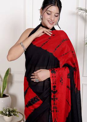 Lehariya printed  cotton ethnic saree for woman 3