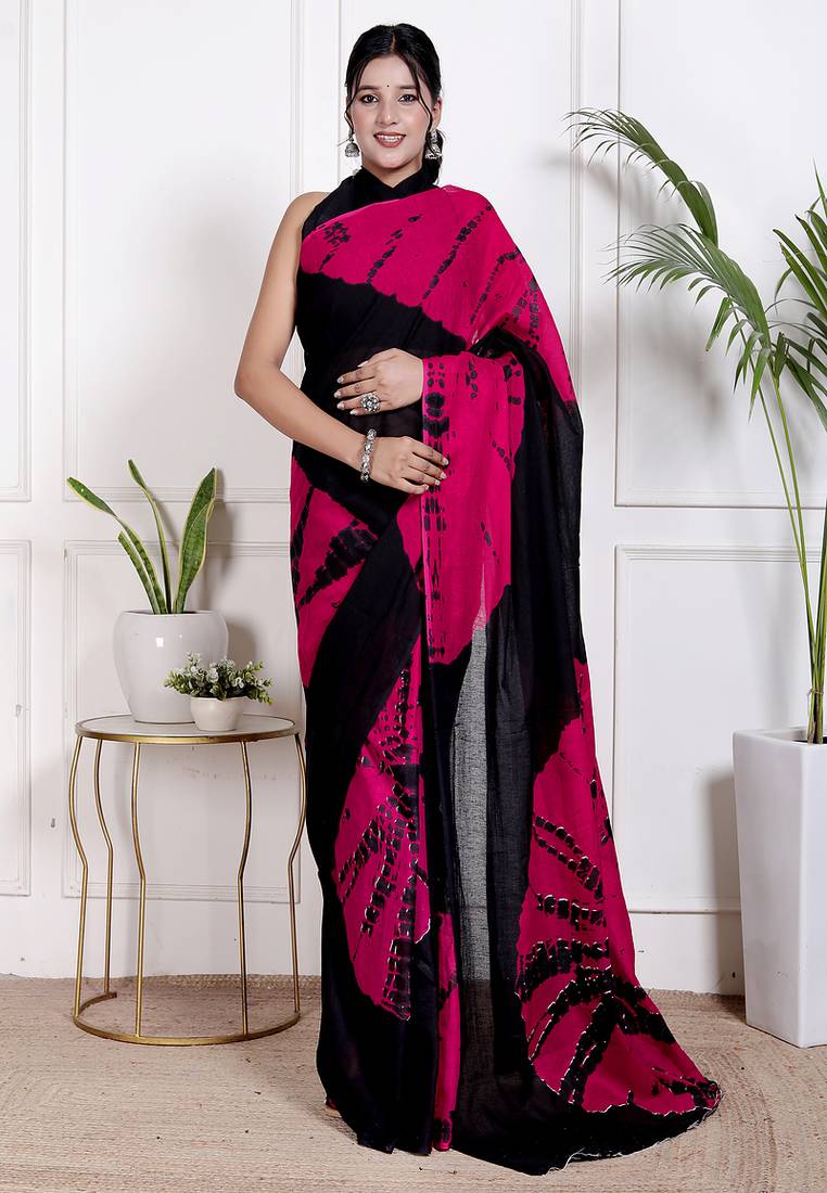 Lehariya printed pure cotton ethnic saree for woman