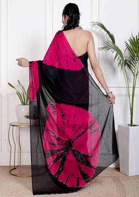 Lehariya printed cotton ethnic saree for woman 2