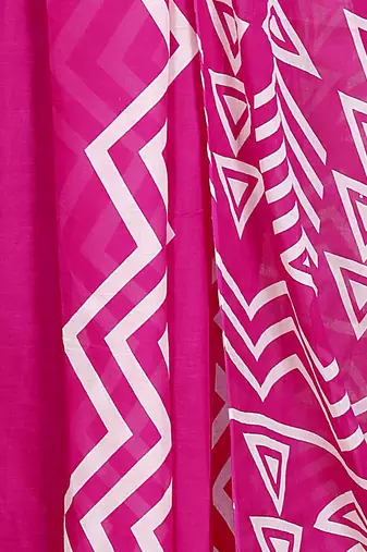 Lehariya printed  cotton ethnic saree for woman