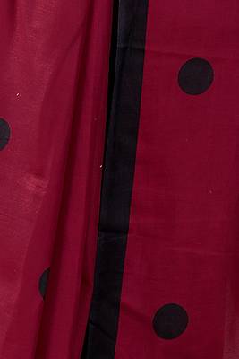 Dots print printed  cotton ethnic saree for woman 4