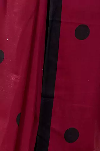 Dots print printed  cotton ethnic saree for woman